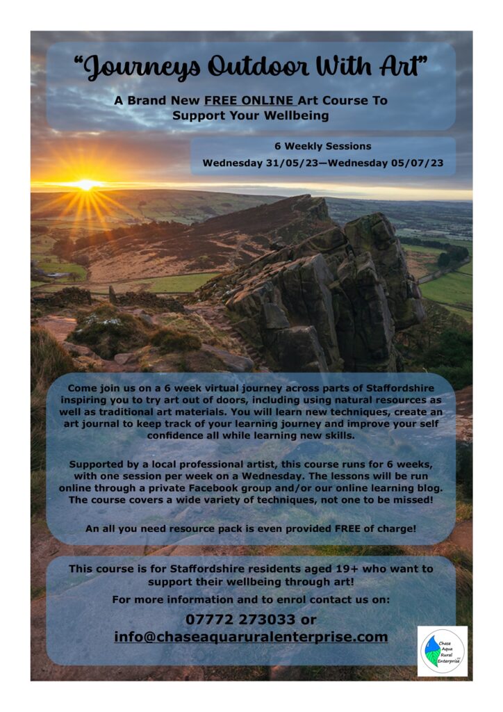 NEW FREE ONLINE COURSE JOURNEYS OUTDOOR WITH ART CARE Chase Aqua